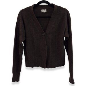 Frank And Oak Brown Cropped Cardigan — Size XXS